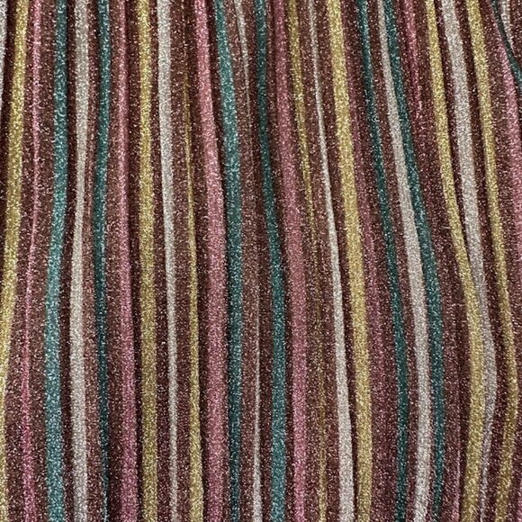 Anthropologie Lea & Viola Shimmery Striped Skirt w/Side Slit Sz. XS - Picture 3 of 5